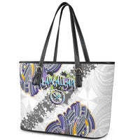 Traditional Art Hawaiian Kakau Tattoos Leather Tote Bag Graffiti Style - Polynesian Pride