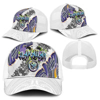 Traditional Art Hawaiian Kakau Tattoos Mesh Trucker Cap Graffiti Style LT03 - Polynesian Pride