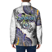 Traditional Art Hawaiian Kakau Tattoos Padded Jacket Graffiti Style - Polynesian Pride