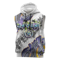 Traditional Art Hawaiian Kakau Tattoos Sleeveless Hoodie Graffiti Style - Polynesian Pride