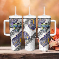 Traditional Art Hawaiian Kakau Tattoos Tumbler With Handle Graffiti Style - Polynesian Pride
