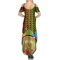 Hawaii Womens Day Wahine Summer Maxi Dress Strong Beautiful Woman with Kakau Style LT03 - Polynesian Pride