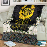 Flores de Mayo and Filipino Fiesta Blanket The Sun-Jasmine and Polynesian Yakan Tattoo Barong Style