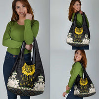 Flores de Mayo and Filipino Fiesta Grocery Bag The Sun-Jasmine and Polynesian Yakan Tattoo Barong Style