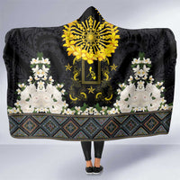 Flores de Mayo and Filipino Fiesta Hooded Blanket The Sun-Jasmine and Polynesian Yakan Tattoo Barong Style