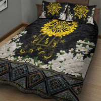 Flores de Mayo and Filipino Fiesta Quilt Bed Set The Sun-Jasmine and Polynesian Yakan Tattoo Barong Style