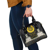 Flores de Mayo and Filipino Fiesta Shoulder Handbag The Sun-Jasmine and Polynesian Yakan Tattoo Barong Style