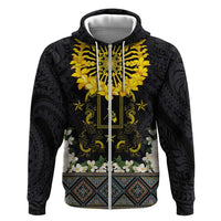 Flores de Mayo and Filipino Fiesta Zip Hoodie The Sun-Jasmine and Polynesian Yakan Tattoo Barong Style