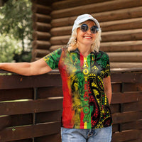 Aotearoa Reggae Women Polo Shirt Maori Reggae-One Love