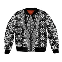 Aotearoa Tukutuku and Poutama Motif Classic Bomber Jacket