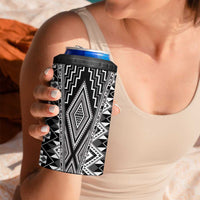 Aotearoa Tukutuku and Poutama Motif Classic 4 in 1 Can Cooler Tumbler LT03 - Polynesian Pride