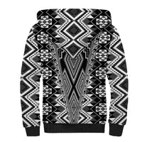 Aotearoa Tukutuku and Poutama Motif Classic Sherpa Hoodie