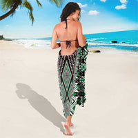 Green Aotearoa Tukutuku and Poutama Motif Sarong