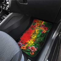 Hawaiian Reggae Car Mats Tropical Plants and Tribal Kakau Tattoo-One Love Jawaiian