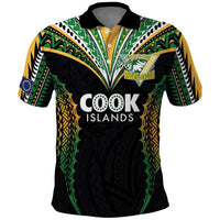 Custom Cook Islands Rugby League Polo Shirt Tatau Tribal Pattern-Special Edition Black Color
