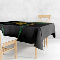 Custom Cook Islands Rugby League Tablecloth Tatau Tribal Pattern-Special Edition Black Color