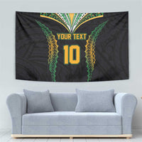 Custom Cook Islands Rugby League Tapestry Tatau Tribal Pattern-Special Edition Black Color