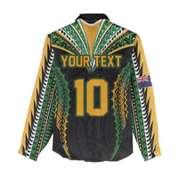 Custom Cook Islands Rugby League Women Casual Shirt Tatau Tribal Pattern-Special Edition Black Color LT03 - Polynesian Pride