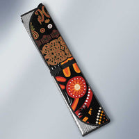 Australia and Papua New Guinea Together Auto Sun Shade Kangaroo Aboriginal Art and Bird-of-paradise Oro Tribal Motifs - Polynesian Pride