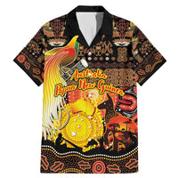 Personalized Australia and Papua New Guinea Together Family Matching Mermaid Dress and Hawaiian Shirt Kangaroo Aboriginal Art and Bird-of-paradise Oro Tribal Motifs - Polynesian Pride