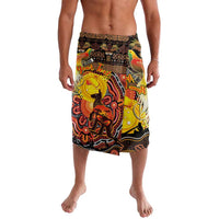 Personalized Australia and Papua New Guinea Together Lavalava Kangaroo Aboriginal Art and Bird-of-paradise Oro Tribal Motifs - Polynesian Pride