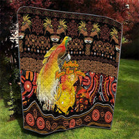 Australia and Papua New Guinea Together Quilt Kangaroo Aboriginal Art and Bird-of-paradise Oro Tribal Motifs - Polynesian Pride