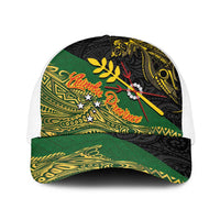 Chimpu Province Papua New Guinea Baseball Net Cap Bird-of-paradise Art Tattoo and Melanesian Motifs - Polynesian Pride