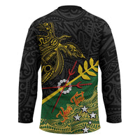 Personalized Chimpu Province Papua New Guinea Hockey Jersey Bird-of-paradise Art Tattoo and Melanesian Motifs LT03 - Polynesian Pride