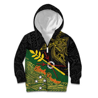 Personalized Chimpu Province Papua New Guinea Kid Hoodie Bird-of-paradise Art Tattoo and Melanesian Motifs - Polynesian Pride