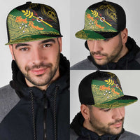 Chimpu Province Papua New Guinea Mesh Trucker Cap Bird-of-paradise Art Tattoo and Melanesian Motifs - Polynesian Pride