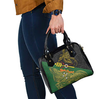 Chimpu Province Papua New Guinea Shoulder Handbag Bird-of-paradise Art Tattoo and Melanesian Motifs - Polynesian Pride