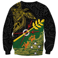 Personalized Chimpu Province Papua New Guinea Sweatshirt Bird-of-paradise Art Tattoo and Melanesian Motifs - Polynesian Pride