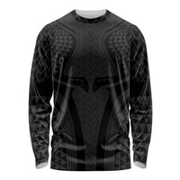 Hawaiian Kakau Art Tattoos Aquaman Style Long Sleeve Shirt Black Version - Polynesian Pride