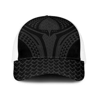 Hawaiian Kakau Art Tattoos Aquaman Style Mesh Trucker Cap Black Version LT03 One Size White Black - Polynesian Pride