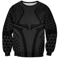 Hawaiian Kakau Art Tattoos Aquaman Style Sweatshirt Black Version - Polynesian Pride