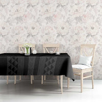 Hawaiian Kakau Art Tattoos Aquaman Style Tablecloth Black Version - Polynesian Pride
