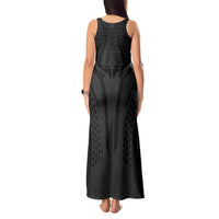 Hawaiian Kakau Art Tattoos Aquaman Style Tank Maxi Dress Black Version - Polynesian Pride