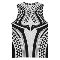Hawaiian Kakau Art Tattoos Aquaman Style Basketball Jersey White Version - Polynesian Pride