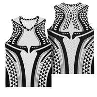 Hawaiian Kakau Art Tattoos Aquaman Style Basketball Jersey White Version - Polynesian Pride