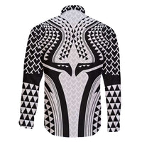 Hawaiian Kakau Art Tattoos Aquaman Style Family Matching Long Sleeve Bodycon Dress and Hawaiian Shirt White Version - Polynesian Pride