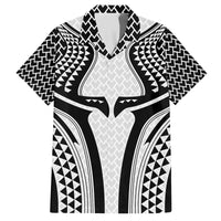 Hawaiian Kakau Art Tattoos Aquaman Style Family Matching Off The Shoulder Long Sleeve Dress and Hawaiian Shirt White Version - Polynesian Pride