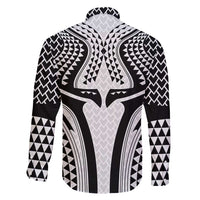 Hawaiian Kakau Art Tattoos Aquaman Style Family Matching Short Sleeve Bodycon Dress and Hawaiian Shirt White Version - Polynesian Pride