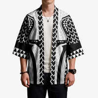 Hawaiian Kakau Art Tattoos Aquaman Style Kimono White Version - Polynesian Pride