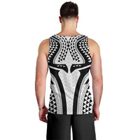 Hawaiian Kakau Art Tattoos Aquaman Style Men Tank Top White Version - Polynesian Pride