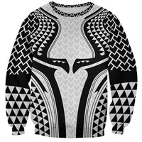 Hawaiian Kakau Art Tattoos Aquaman Style Sweatshirt White Version - Polynesian Pride