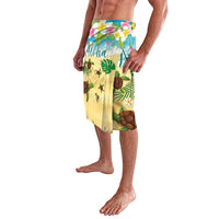 Aloha Turtle Family on The Beach Lavalava with Hawaiian Colorful Plumeria