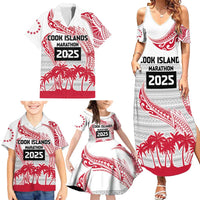 Cook Islands Marathon 2025-Pursuit in Paradise Family Matching Summer Maxi Dress and Hawaiian Shirt Red Color LT03 - Polynesian Pride