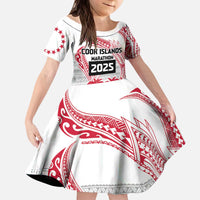 Cook Islands Marathon 2025-Pursuit in Paradise Kid Short Sleeve Dress Red Color