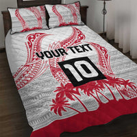 Cook Islands Marathon 2025-Pursuit in Paradise Quilt Bed Set Red Color