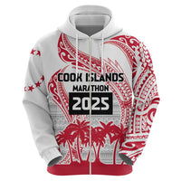 Cook Islands Marathon 2025-Pursuit in Paradise Zip Hoodie Red Color